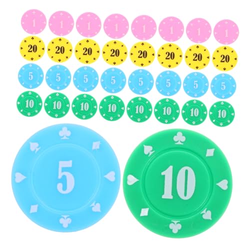 Toyvian 100 Stück Mahjong -Chipkarte Zählwerkzeug Token-Spiel Spiel, das zählt spielchips p.s von Toyvian