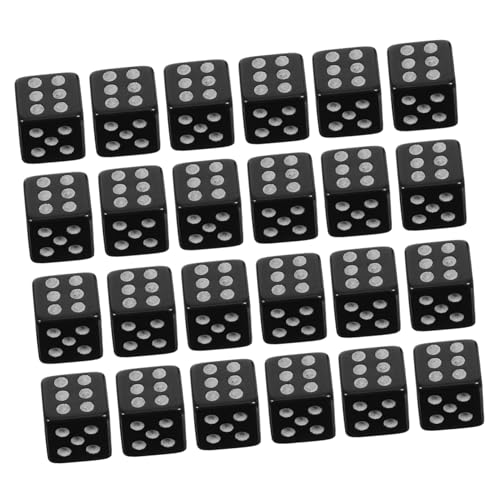 Toyvian 100 Stück Mini Würfel Schwarz Seitig Kompakt Leicht Klar Lesbare Punkte Strapazierfähiges Kunststoff Würfelspiel Zubehör Für Brettspiele Party Mathematik Lernspiel von Toyvian