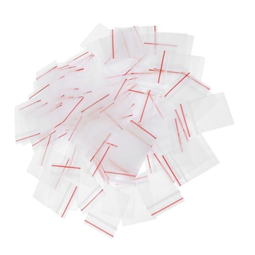 Toyvian 100 Stück Mini-plastiktüten, Transparente Verschlussbeutel, Wiederverschließbare, Durchsichtige Kleine Beutel, Puppenbeutel von Toyvian