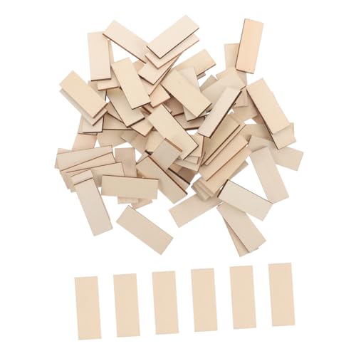 Toyvian 100 Stück Miniatur Puppenhaus Holzfußboden Teiliges Realistische Holzplanken für Wohnräume und Schlafzimmer Zubehör für Modellmöbel und Miniaturhäuser von Toyvian