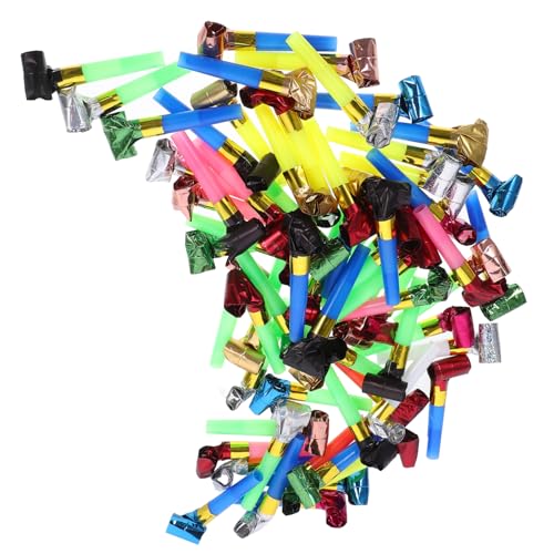 Toyvian 100 Stück Party Blow Horn Krachmacher Festival Blowouts Whistle Party Blower Krachmacher Blowouts von Toyvian