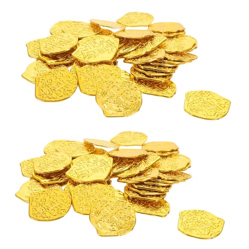 Toyvian 100 Stück Piratengoldmünzendekoration Spielzeugpiratenschatz Partybevorzugungsmünzen Piratenmünzen für Piratenmarken Cosplay -Münze Zubehör für Piratenpartys Plastik Golden Toyvian 100 Stück Piratengoldmünzendekoration Spielzeugpiratenschatz Partybevorzugungsmünzen Piratenmünzen für Piratenmarken Cosplay -Münze Zubehör für Piratenpartys Plastik Golden von Toyvian