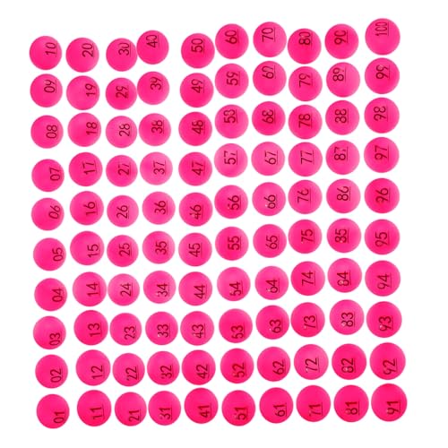 Toyvian 100 Stück Raffle Bingo Balls Kunststoff Tischtennisbälle Runde Kugeln für Party Spiele Gruppenaktivitäten Familienfeiern von Toyvian