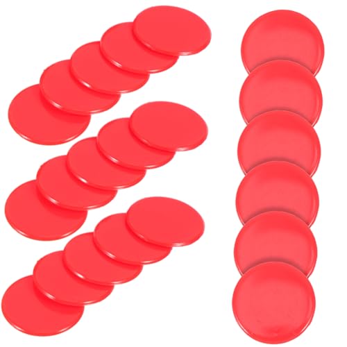 Toyvian 100 Stück Rote Bingo Chips Spielchips Plastik Spielmünzen für Bingo Partyzubehör und Zählmarker Glatte Oberfläche Robust und Vielseitig für Brettspiele und Poker von Toyvian