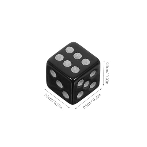 Toyvian 100 Stück Schwarze Mini-Würfel – kleine 6-seitige Spielwürfel für Brettspiele, Partys und Tabletop-Spiele für Partys, Familienbrettspiele, Mathematiklernen von Toyvian