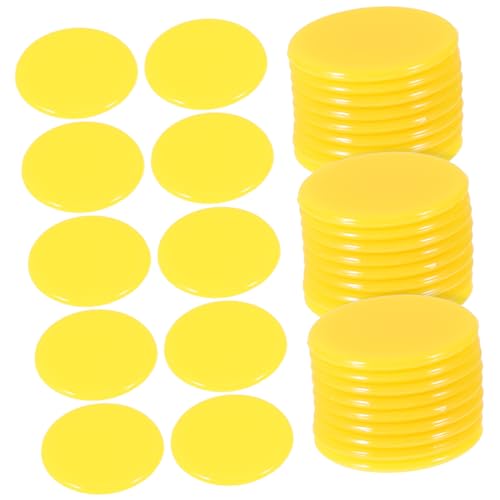 Toyvian 100 Stück Teiliges Bingo Chips Plastikspielzähler Wiederverwendbar Für Glücksspiel Mathe Spielzubehör Lernspiel Zubehör von Toyvian