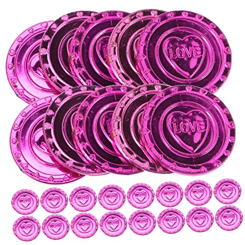 Toyvian 100 Stück Valentinstag Liebesmünzen Piratenspielzeug Valentinstagsparty Piratenthema Valentinstags Partyzubehör Piraten Massenpackung Valentinstags Dekorationen von Toyvian