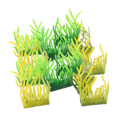 Toyvian 100 Stück Wassergrasmodell Kunstrasenbüschel Aquariumgras Künstliche Aquarienpflanzen Diorama-Gras Gefälschte Grasbüschel Modellgras Aquarium-landschaftsdekoration Plastik Green von Toyvian
