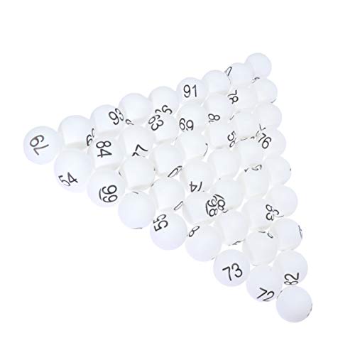 Toyvian 100 Stücke Bälle mit Zahlen 1-100 Nummerierte Bingo Kugeln Spielbälle Tischtennisbälle Beer Pong Bälle Saufspiele Partyspiel Bälle Party Trinkspiel Tischtennisbälle Nummeriert von Toyvian