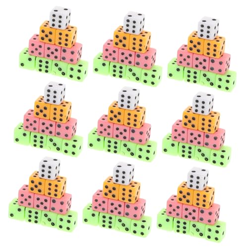 Toyvian 100-Teiliges Set Farbige Party Spiele interaktive Spiele spielewürfel unterhaltungsspiele Taschenwürfel Mini- Acryl von Toyvian