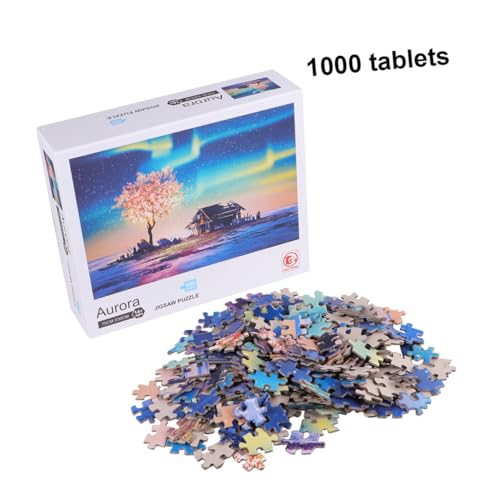 Toyvian 1000 Stück Puzzle-Spielzeug Rätsel Spielzeuge Puzzle Für Frühes Pädagogisches Lernen Stressabbauer Kind Boden von Toyvian