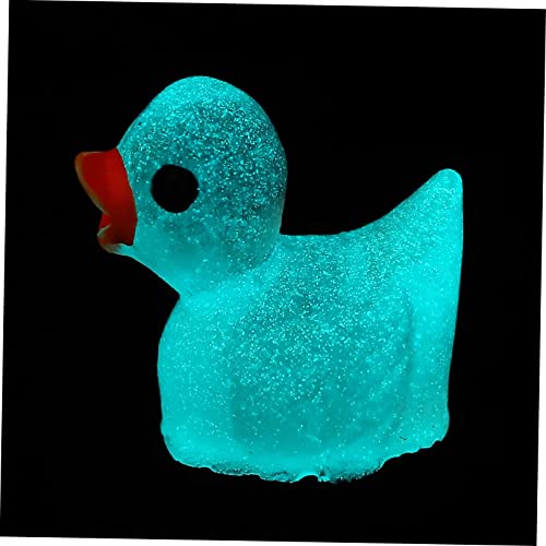 Toyvian 100st Leuchtende Entenverzierung Figur Mini-Ornament Miniatur Schmücken Mini-puppenhaus- Miniaturstatue Gartenminiatur Garten Kleine Statuen Miniaturschmuck Harz von Toyvian