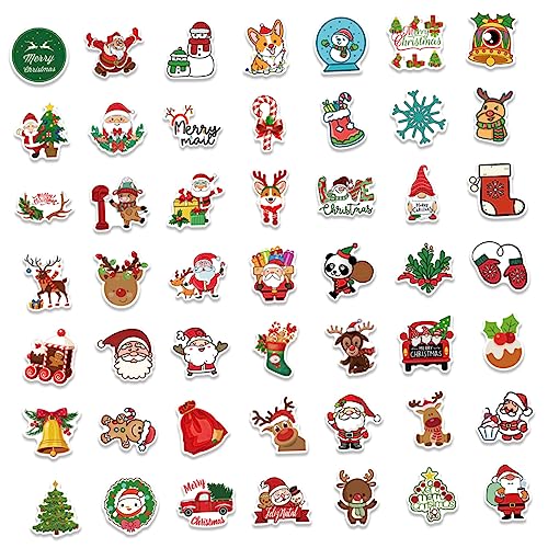 Toyvian 100st Weihnachtliche Wasserfeste Aufkleber Scrapbook-Sticker Selber Machen Dekorative Aufkleber Für Sammelalben Aufkleber Beachten Aufkleber Zum Thema Weihnachten PVC von Toyvian