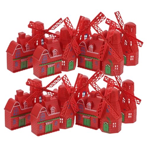 Toyvian 10Pcs dekorative Windmühle deko Figuren Garten Accessoires Mini-Windmühle Vintage Hausdekor Plastik rot Toyvian 10Pcs dekorative Windmühle deko Figuren Garten Accessoires Mini-Windmühle Vintage Hausdekor Plastik rot von Toyvian
