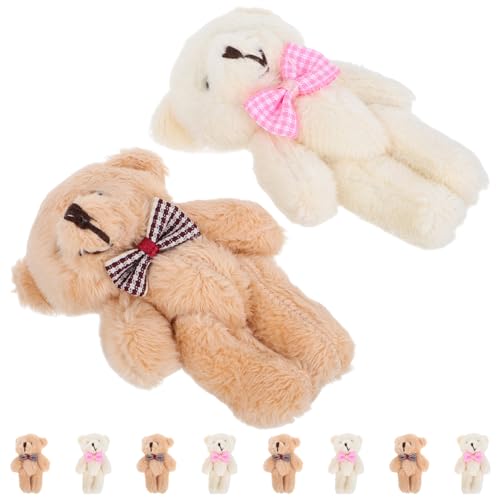 Toyvian 10St Mini-Plüschbärenpuppe Miniatur-Kuscheltiere tierische Schlüsselanhänger Kuscheltier Schlüsselanhänger Tierchen Schlüsselanhänger kleines Bärenstofftier dekoratives Bärendekor von Toyvian