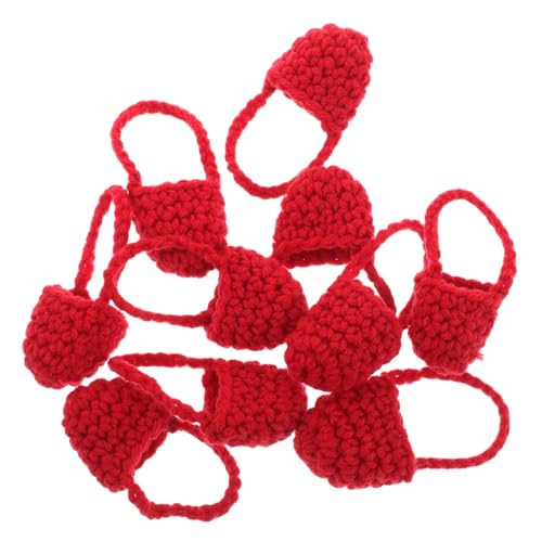 Toyvian 10St Puppenhandtasche Puppenspielzeug Kinderset Kinderspielzeug Wolltasche für Puppen Puppenmode Accessoire handgemachte gestrickte Puppentasche Puppen-Häkeltasche Garn rot Toyvian 10St Puppenhandtasche Puppenspielzeug Kinderset Kinderspielzeug Wolltasche für Puppen Puppenmode Accessoire handgemachte gestrickte Puppentasche Puppen-Häkeltasche Garn rot von Toyvian