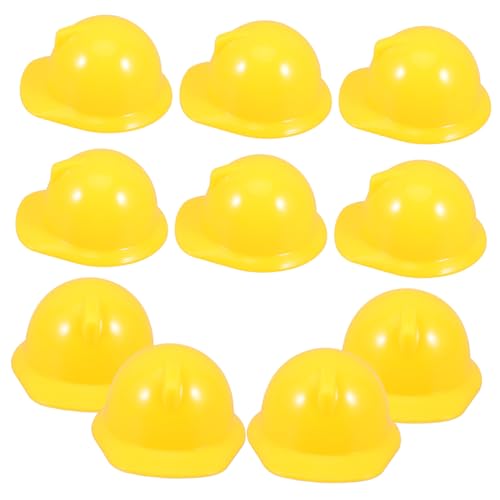 Toyvian 10 Stück Kleiner Bauhelm für Puppen Kreative Kunststoff Miniatur Schutzhelme für Selbstgemacht Bastelprojekte Haustier Dekoration Themenpartys und Puppenkostüme von Toyvian