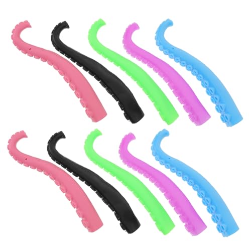 Toyvian 10Stücke Octopus Tentakel Fingerpuppen Kreative Fingerspitzen Spielzeuge Für Zufällige Farben Für Partys Und Sensory von Toyvian