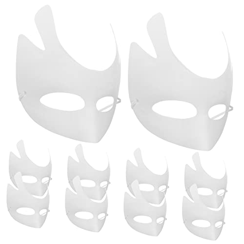 Toyvian 10stücke Leere Papiermasken Für Kreative Gestaltung Unbemalt Für Halloween Und Kostümpartys Für Bastelprojekte von Toyvian