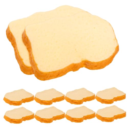 Toyvian 10st Simulierte Toastscheiben Künstlicher Brotlaib Kunstbrot Realistisches Spielfutter Realistisches Lebensmittelspielzeug Lebensmittelspielzeugsimulation Essen Fälschung Beige PVC Toyvian 10st Simulierte Toastscheiben Künstlicher Brotlaib Kunstbrot Realistisches Spielfutter Realistisches Lebensmittelspielzeug Lebensmittelspielzeugsimulation Essen Fälschung Beige PVC von Toyvian