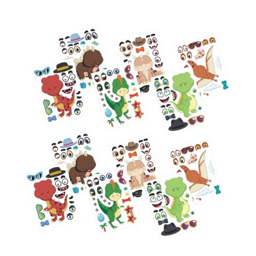 Toyvian 12 Blatt Dinosaurier-Puzzle-Aufkleber Lustiger Puzzle-Aufkleber DIY-Dinosaurier-Aufkleber DIY-Gesichts-Dinosaurier-Aufkleber Aufkleber-Puzzle DIY Dinosaurier Aufkleber Toyvian 12 Blatt Dinosaurier-Puzzle-Aufkleber Lustiger Puzzle-Aufkleber DIY-Dinosaurier-Aufkleber DIY-Gesichts-Dinosaurier-Aufkleber Aufkleber-Puzzle DIY Dinosaurier Aufkleber von Toyvian