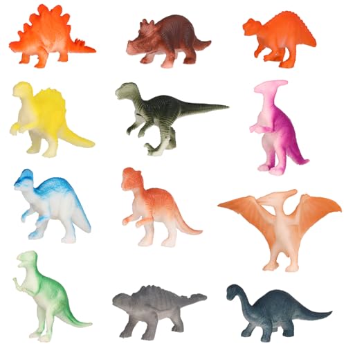 Toyvian 12 Dinosaurier-Spielzeuge – Realistische Mini-Dinosaurierfiguren Aus Kunststoff Dino-Spielzeug Für Kinder Und Kleinkinder Dino-Kuchenaufsätze Geburtstagsparty von Toyvian