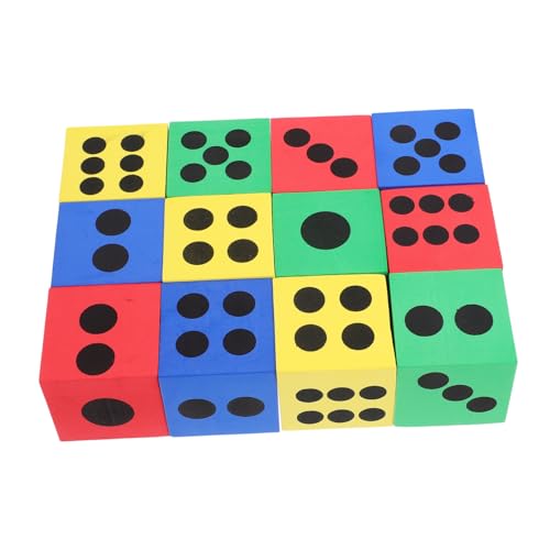 Toyvian 12er-Pack Große Würfel Übergroße Eva-würfel Für Spiele Klassenzimmer Lernen Partys Dekoration Veranstaltungen von Toyvian