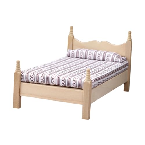 Toyvian Lebendiges Miniaturbettmodell Im Maßstab 1:12 Heimdekoration Minibett Basteln für Schlafzimmerszenen für Jungen und Mädchen Toyvian Lebendiges Miniaturbettmodell Im Maßstab 1:12 Heimdekoration Minibett Basteln für Schlafzimmerszenen für Jungen und Mädchen von Toyvian