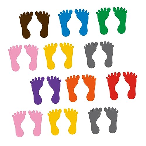 Toyvian 12 Paare Fußabdruck Aufkleber PVC Bodenaufkleber rutschfest Bunte Fußabdrücke für Kinderzimmer Kindergarten Bad und Wohnzimmer Dekoration Toyvian 12 Paare Fußabdruck Aufkleber PVC Bodenaufkleber rutschfest Bunte Fußabdrücke für Kinderzimmer Kindergarten Bad und Wohnzimmer Dekoration von Toyvian