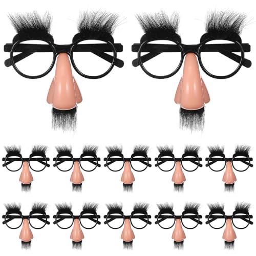 Toyvian 12 Pcs Big Nose Funny Glasses Halloween Costume Party Decoration Cosplay Props von Toyvian