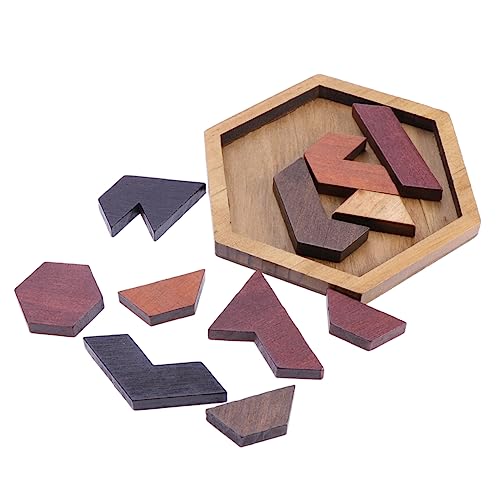 Toyvian Spielzeug 12 STK Denksport-Puzzle Holzwürfelpuzzle Denksportpuzzle Aus Holzpuzzle Für Erwachsene Lernspielzeug Spielset Für Kinder Holz Für Erwachsene Russland Hölzern Hexagon 3D von Toyvian