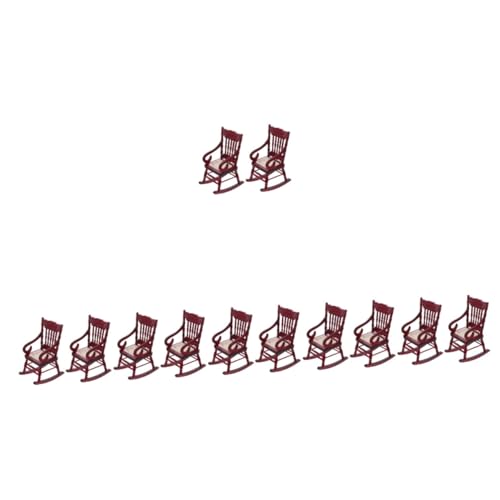 Toyvian 12 STK Musterstuhl Mini-stühle Schaukelstühle Aus Holz Hauszubehör Miniaturen Im Maßstab 1 12 Miniaturstühle Zum Basteln Dekoration Möbel Puppenhaus Kleinkind Hölzern Essen Spielen von Toyvian
