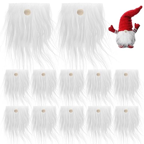 Toyvian 12 Sätze Gefälschte Bärte GNOME Bart Vollbart Falscher Lustige Zwerg Weihnachtsmann Bart mit Buttons Weihnachten Schnurrbart Männer Kinder Fasching Karneval Halloween Party Kostüm von Toyvian