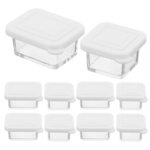 Toyvian 12 Sätze Teiliges Set Miniatur Dollhouse Lebensmittelaufbewahrungsboxen Transparente Snackbehälter für Kreative Spiel und Dekorationszwecke für Puppenhaus Zubehör von Toyvian