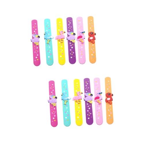 Toyvian 12 Stk Armbänder für Kinder Kinderarmband Slap-Armband-Lineal Gummiarmbänder Schlagarmband party geschenke für kinder kindergeburtstags mitgebsel spielzeug Silikonarmbänder Schmuck von Toyvian
