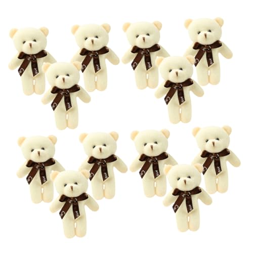 Toyvian 12 Stück Bären Schlüsselanhänger Kleine Bären Puppenspielzeug Auto Hund Süße Babypuppe Tierzoo Ornamente Mini Plüschtiere Bärenspielzeug Cartoon Einhorn Dinosaurier von Toyvian