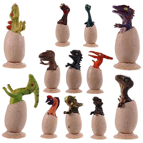 Toyvian 12 Stück Dinosaurier-Ei- Pädagogisches für kleine Dinosaurierfigur Dinosaurierspielzeug zur Dekoration Dinosaurier-Klassenzimmerdekorationen Plastik von Toyvian