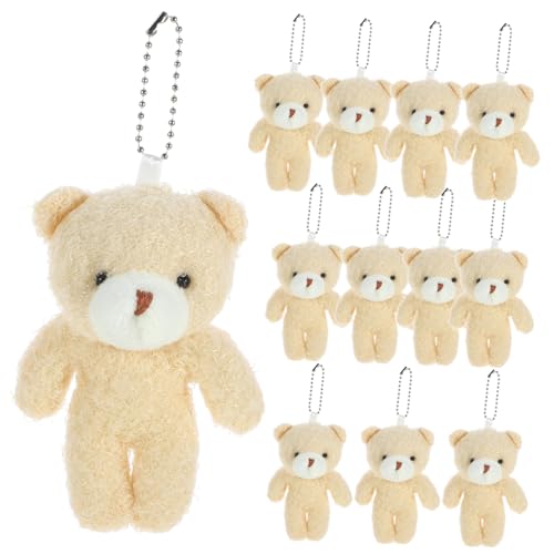 Toyvian 12 Stück Großer Bärenanhänger Schlüsselanhänger Bärenanhänger Ausgestopfter Kleiner Bär Kleine Bärenpuppen Bärenverzierung Cartoon-bär-Puppe Hängendes Bärenspielzeug Pp Baumwolle von Toyvian