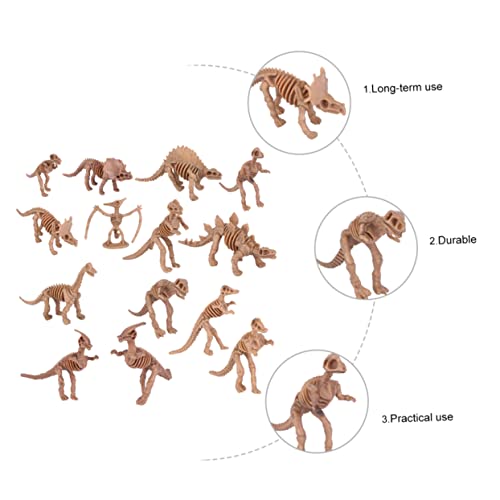 Toyvian 12 Stück Halloween-Dinosaurier-Skelett saurier Dinosaur Toys Lernspielzeug Kreatives Simulation Dino-Knochen Dinosaurier-Modell Dinosaurier aus Plastik von Toyvian
