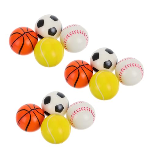 Toyvian 12 Stück Hüpfender Ball für kinderspielzeug Bewegungsball Spaß Basketball-Party-Dekorationen kleine sportbälle Mini-Basketbälle Pu von Toyvian