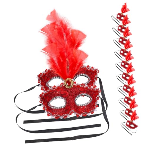 Toyvian 12 Stück Karneval liefert Kostüm Maskerade Party Schlag Gesicht Schutzmaske the hallow halloween mitgebsel halloween deko Kopfbedeckung anziehen Frauen-Maskerade-Maske Feder rot Toyvian 12 Stück Karneval liefert Kostüm Maskerade Party Schlag Gesicht Schutzmaske the hallow halloween mitgebsel halloween deko Kopfbedeckung anziehen Frauen-Maskerade-Maske Feder rot von Toyvian