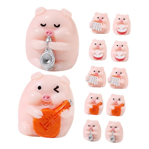 Toyvian 12 Stück Mikro Landschaftsornament Hund Plüsch Miniatur Tierornament Feng Shui Ornament Einhorn Stofftier Tiere Kaninchen Frosch Figuren Hase Giraffe Puppe von Toyvian
