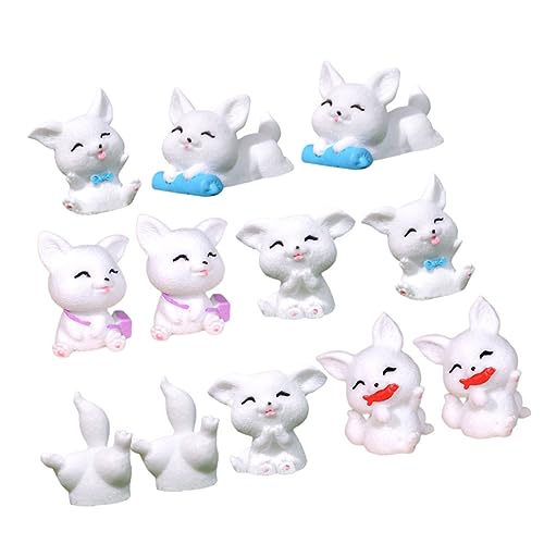 Toyvian 12 Stück Miniatur Fuchs Kleine Fuchsstatue Haustierspielzeug Kaninchenspielzeug Feenkuchendekorationen Nutztierspielzeug Tierspielzeug Fuchs Hellbraune Figuren Mini von Toyvian