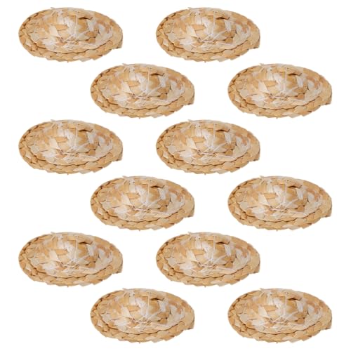 Toyvian 12 Stück Miniatur-Puppenhüte, kleine handgewebte Strohhüte, simulierte winzige Kappen für DIY-Bastelprojekte, Home-Party-Puppenhaus-Dekorationen, 5,3 cm Toyvian 12 Stück Miniatur-Puppenhüte, kleine handgewebte Strohhüte, simulierte winzige Kappen für DIY-Bastelprojekte, Home-Party-Puppenhaus-Dekorationen, 5,3 cm von Toyvian