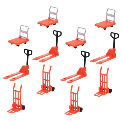 Toyvian 12 Stück Miniaturspielzeug baustellenschilder spielzeugautos Spielzeugsammlung Spielzeugverkehr Spielzeugset zum Bahnübergang Mini -Bauspielzeug Plastik Orange von Toyvian