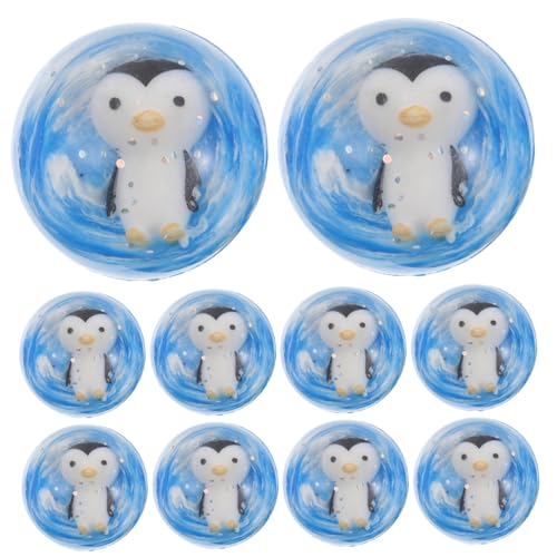Toyvian 12 Stück Pinguin-Hüpfball Kindergeburtstag Pinguin Geburtstagsgeschenk für Jungen Hüpfbälle Masse geblasenes Glas Butadienkautschuk Sky-Blue von Toyvian