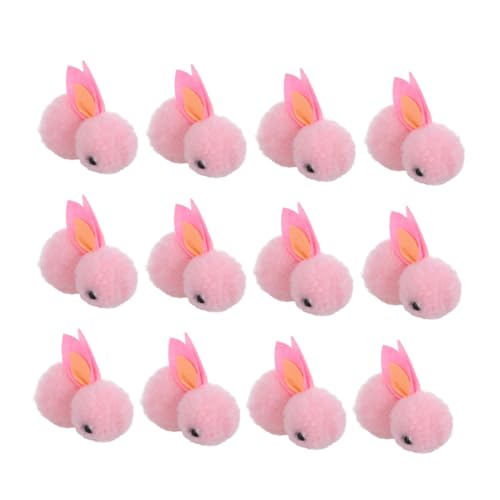 Toyvian 12 Stück Plüschhase Cuddly Bunny Weihnachts Figuren weihnachtsdeco Christmas Accessories weihnatsdeko für Babys Kuscheltier Kleiner Hase Plüsch Hasenpuppenverzierung Rosa von Toyvian
