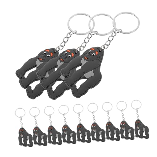 Toyvian 12 Stück Schlüsselanhänger kindergeschenk party-deko party deko partydeko einschulung Schlüsselbund Gunst der Geburtstagsfeier Gorilla-Hängeanhänger Metall von Toyvian