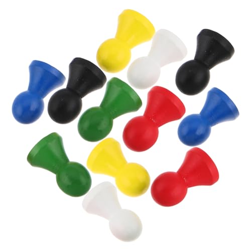 Toyvian 12 Stück Spielsteine Brettspiel Schachzubehör Schachtischspiel Schachbrettzubehör Flugschach Brettspielzubehör Schachbrett Schachholz Schachbrettzubehör Lotusbaum von Toyvian