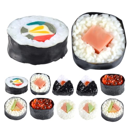 Toyvian 12 Stück Sushi -Modellrequisiten Sushi-Form realistisch vorgeben Mini Sushi-Modell Japanisches Sushi künstliche Nahrungsmittel zur Ausstellung Lebensmittel PVC Toyvian 12 Stück Sushi -Modellrequisiten Sushi-Form realistisch vorgeben Mini Sushi-Modell Japanisches Sushi künstliche Nahrungsmittel zur Ausstellung Lebensmittel PVC von Toyvian